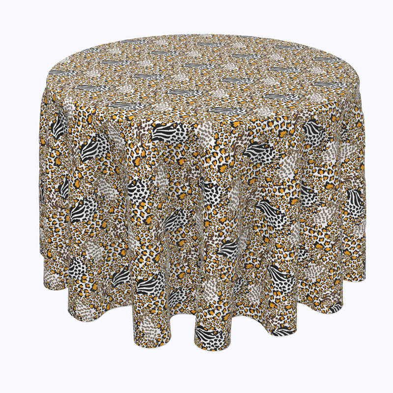 Zampa Leopard Skin Tablecloth, 90" x 90"