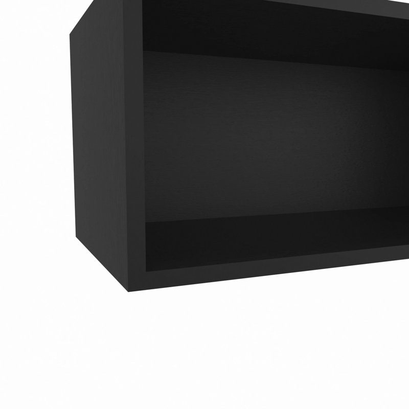 Armoire murale Rock avec rangement ouvert, Noir