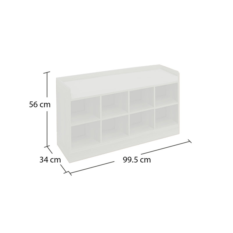 Bertaux Upholstered Storage Bench, Oak