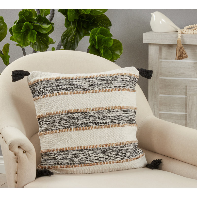 Square Cotton Pillow Cover & Insert, Polyester/Polyfill