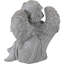 Statue de jardin en forme d'ange assis avec ailes 8,75 po