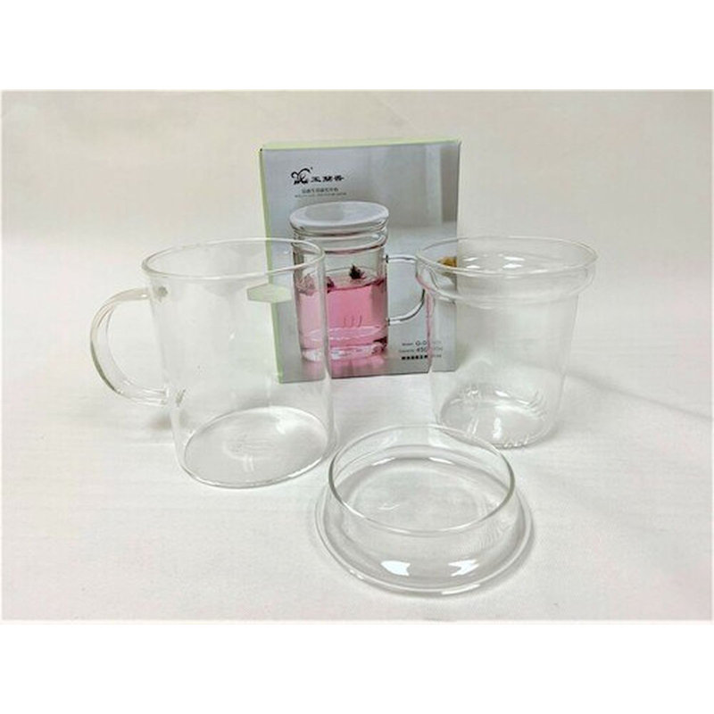 Ensemble d'infuseur en verre, couvercle et tasse