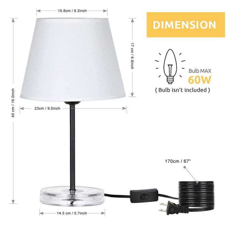 Yarelie Acrylic Table Lamp