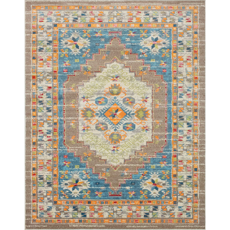 Larrick Oriental Indoor Rug, Rectangle 7'10" x 10'