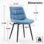 Chaise d'appoint sans accoudoirs moderne avec dossier en métal et pieds en métal-784024239