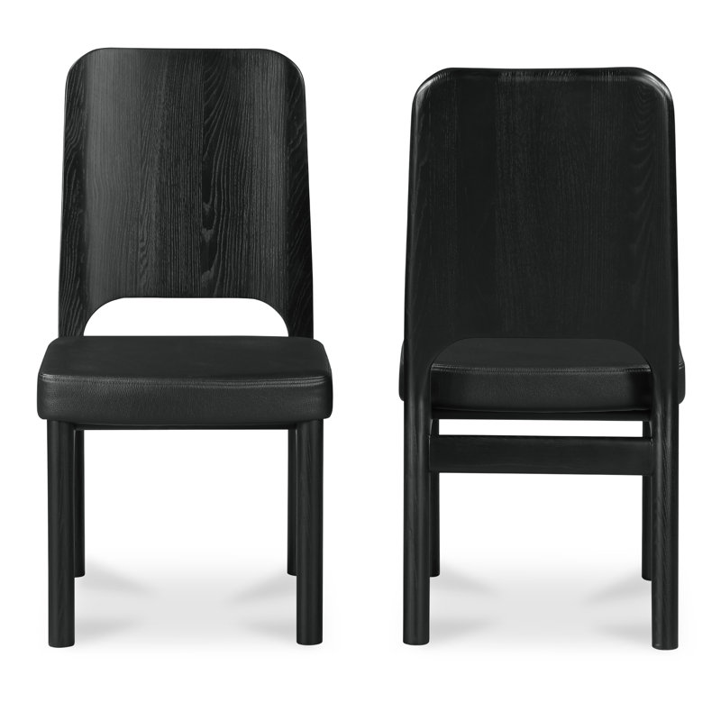Kerr Upholstered Dining Chair, Matte Black, Black