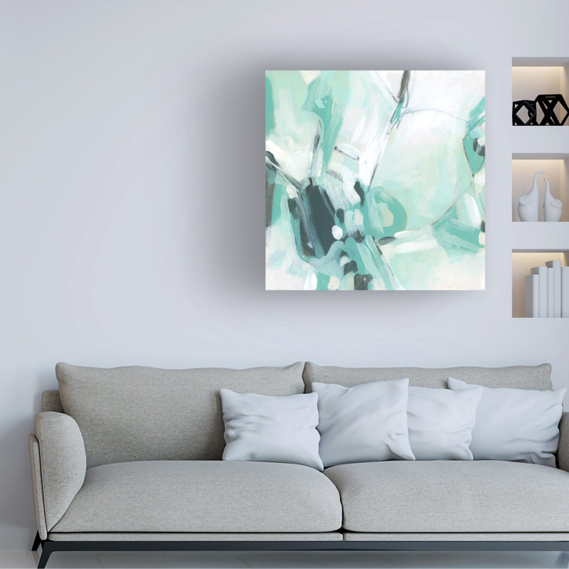 Watercolor Turquoise Réfraction II sur toile, H 24 po x l 24 po x P 2 po
