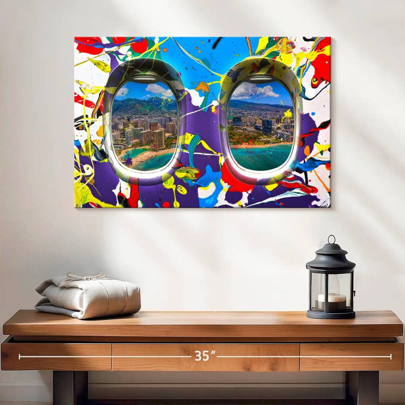 Mehar Abstract Airplane Window, 16" H x 24" W