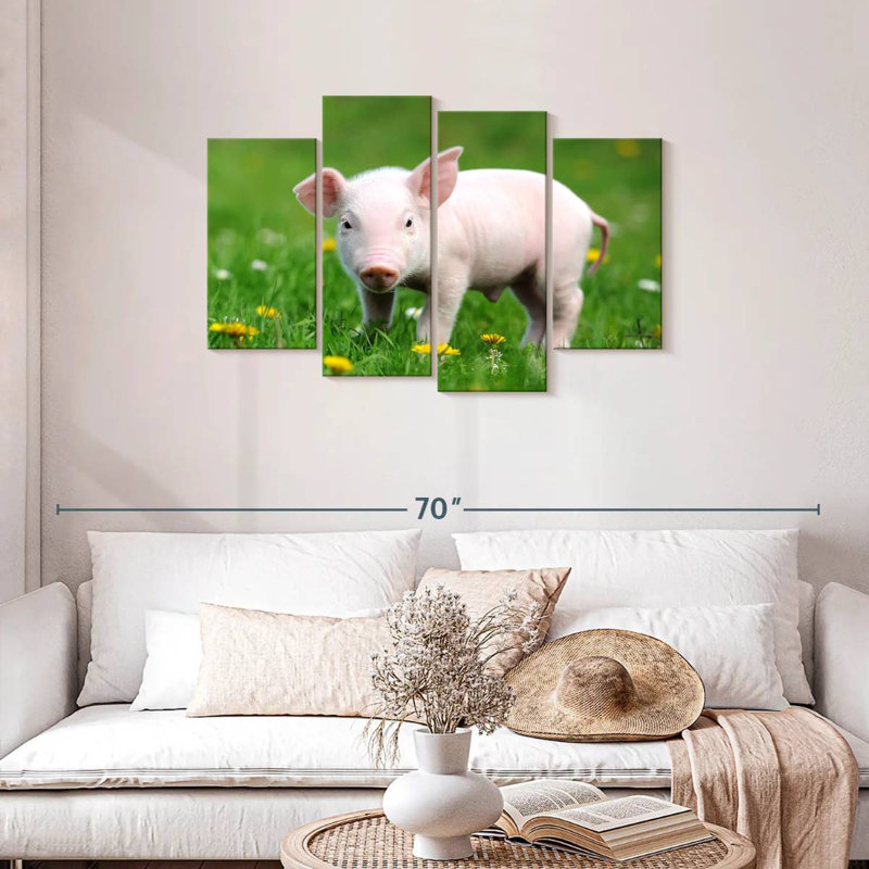 Brampt Spring Grass Pig, 27" H x 43" W