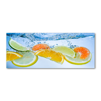 Citruses Under Water - No Frame Print on Canvas