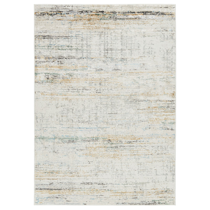 Tapis ivoire / or / gris Maranto, Rectangle 7 pi 10 po x 10 pi