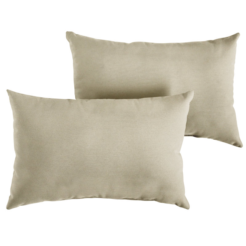 Selene Outdoor Reversible Throw Pillow, Fresco Tan, 16" x 26"