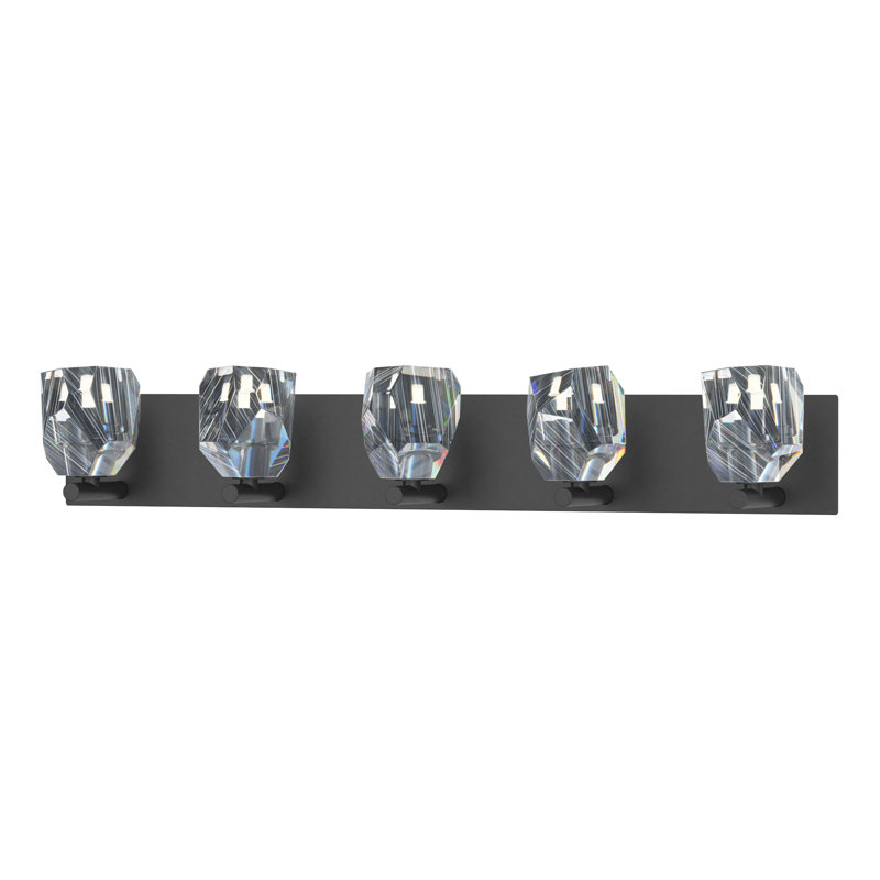 Éclairage pour meuble-lavabo à 5 lumières à intensité variable Gatsby, Noir