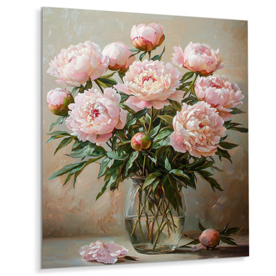 Kaloyan - pivoines, impression sur métal