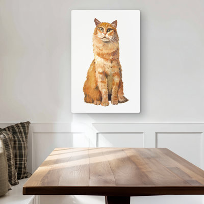 Ginger Cat - Livingroom Pets Metal Print for Home Decor