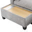 Canapé modulaire en U avec table de chargement mobile et pratique, gris - Élégante option de décoration de café-121077270