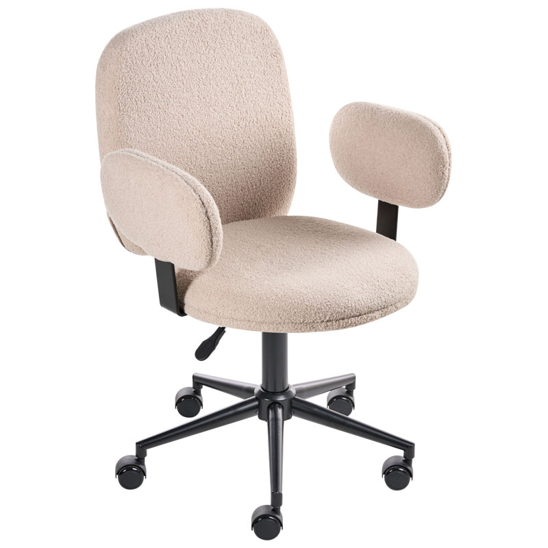 Office Chair, Beige, Boucle
