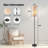 PeeNoke 68.5" Standing Floor Lamp Whimsical Bookshelf Colorful Books Mushrooms Floral Dimmable Metal Pole Lamp with Linen Lampshade LED Bulb Included