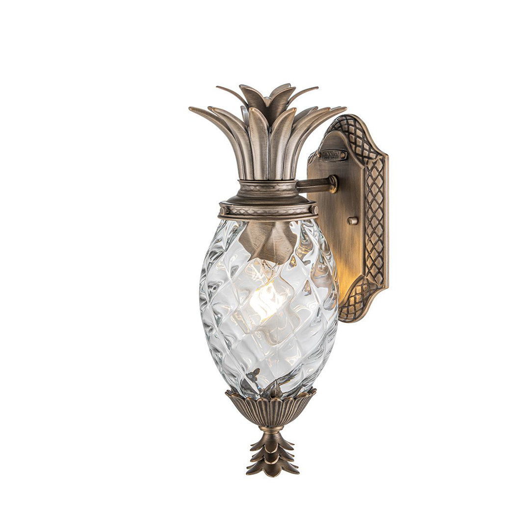 Alazah Black 35.6cm H Amber Glass Outdoor Wall Lantern