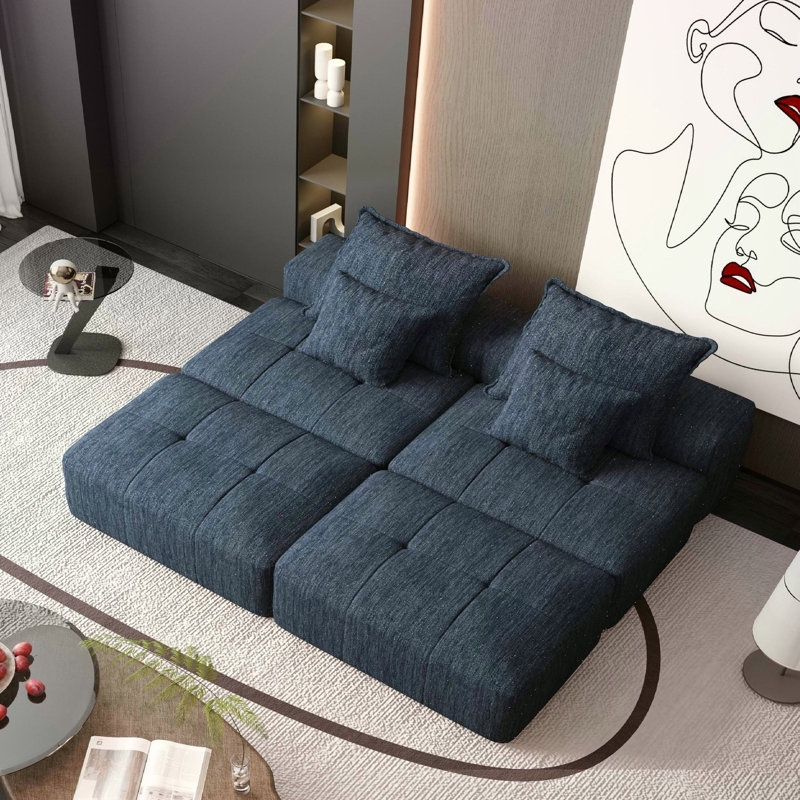 Canapé modulaire surdimensionné Modern, Bleu