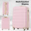 Valise Hardshell 2 pièces + valise à roulettes avec verrou TSA léger 20 po + 28 po
