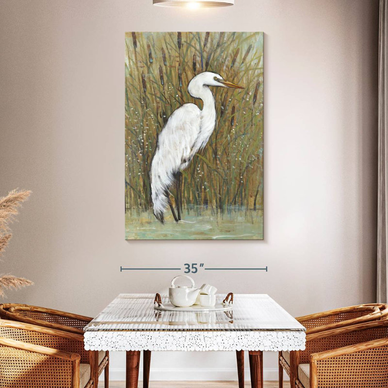 Aigrette blanche Brampt I, H 51 po x l 34 po