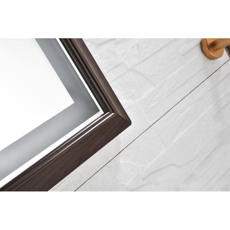 Multifunctional Bathroom LED Mirror With Smart Touch Controls, 40" x 24"