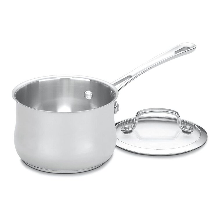 Cuisinart Stainless Steel 1.5 Quart Saucepan with Lid & Reviews