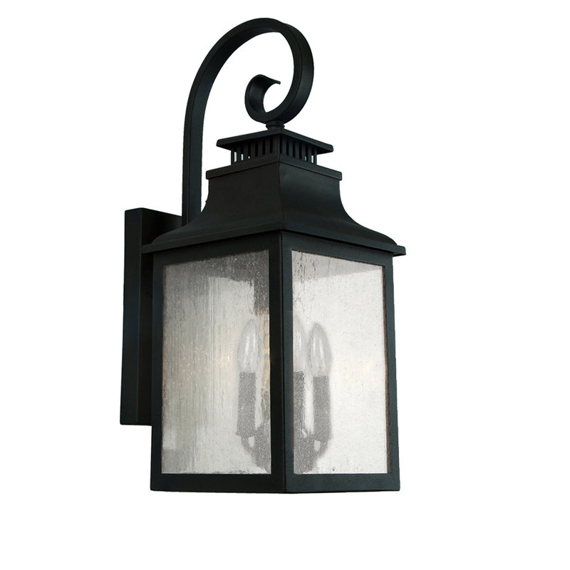 Lanterne murale d'extérieur Raedawn, Noir impérial, H 23 po x l 8,75 po x P 11,5 po, 2