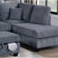 Ensemble de canapé modulaire contemporain gris foncé 3 pièces