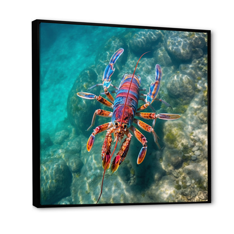 Restivo - reproduction sur toile, H 24 po x l 24 po x P 1 po, Cadre flottant noir