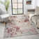 Rust/Gray Industrial Distressed Abstract Machine Washable Rug