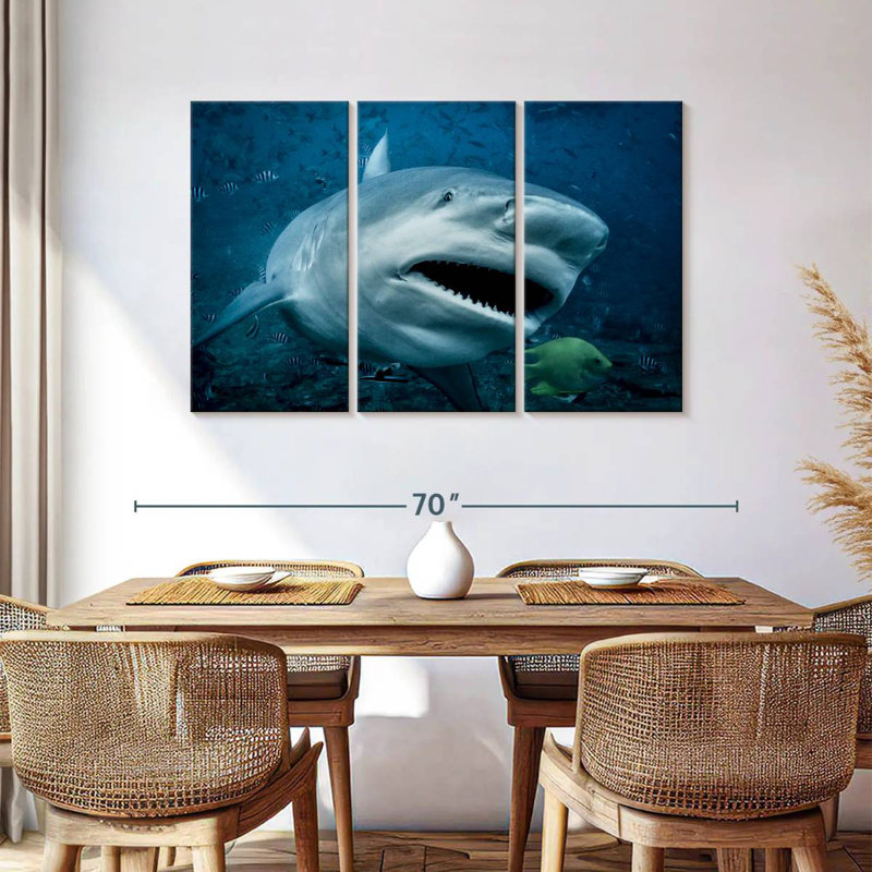 Brampt Bull Shark In Action, 36" H x 57" W