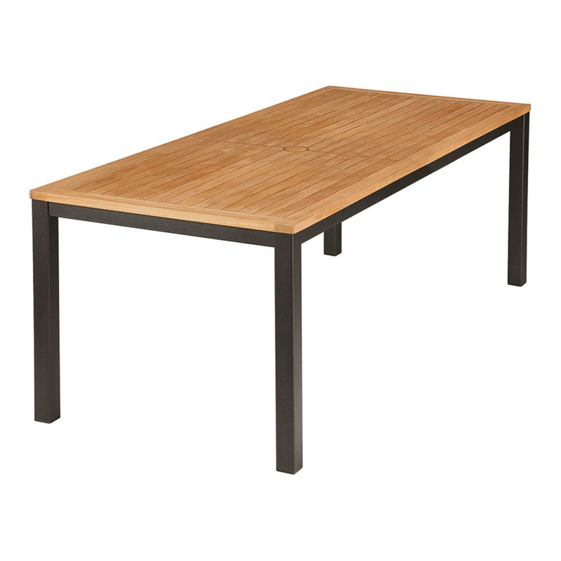 Aura Dining Table, Graphite, 29" H x 79" W x 35" D
