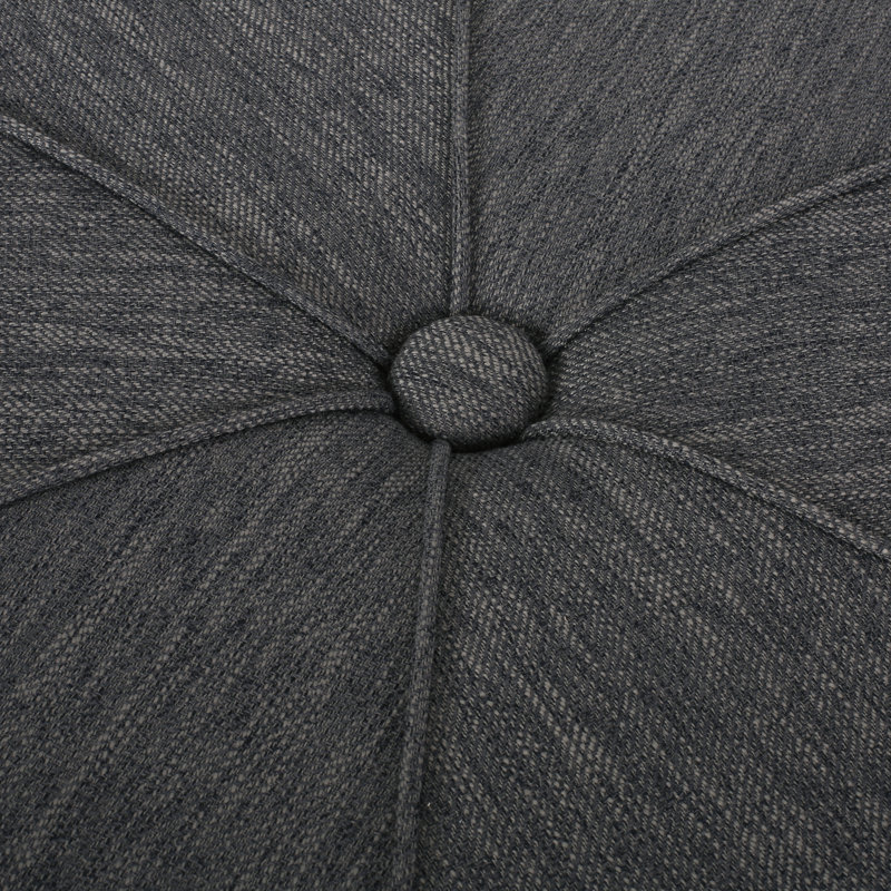 Repose-pieds Anthany, 100 % polyester - gris anthracite