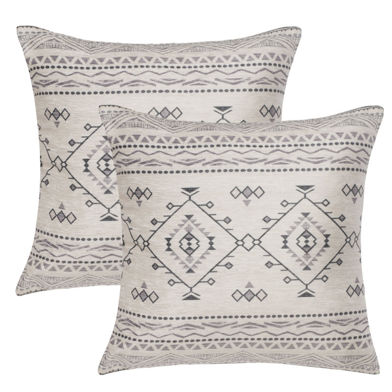 Geometric Chenille Reversible Throw Pillow, 21" x 21"