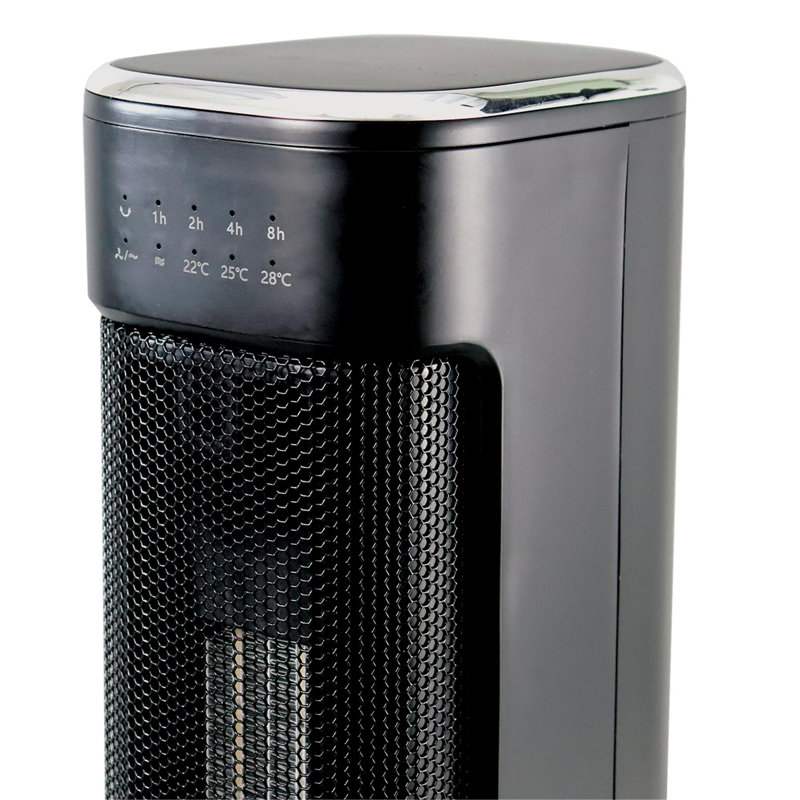 Igenix 2000W 60 BTU Electric Tower Space Heater with Adjustable Thermostat and with Digital Display, Black