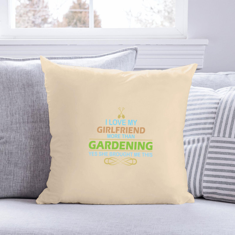 Amant de jardin - Citation amusante 355 - Coussin décoratif inclus, H 18 po x l 18 po