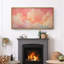 Doux nuages roses au coucher du soleil, impression sur toile encadrée - décor de ciel pastel romantique-115271191-115271189