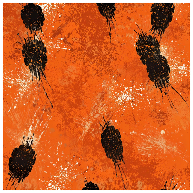 Housses de couette orange et noir, Très grand lit