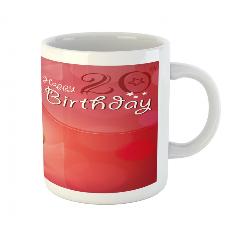 Grande tasse à café vingtième birthday