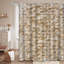 Rideau de douche mural en pierre naturelle noire avec 12 crochets-516600431