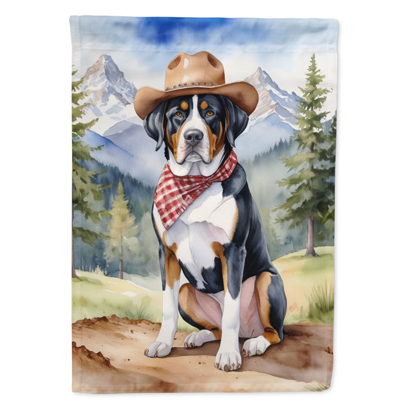 Drapeau Cowboy Welcome Garden, Grand bouvier suisse