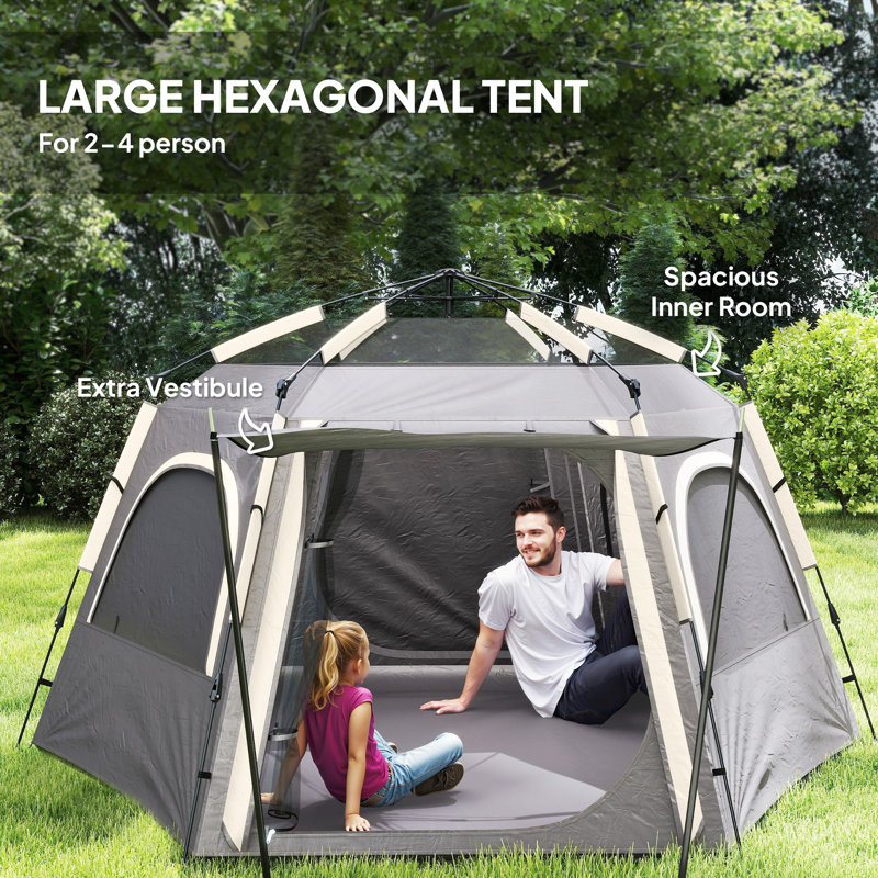 3 Person Tent, Dark Grey