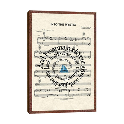 Into the Mystic - Blue Sail Boat 1 Piece Wall Art on Canvas