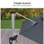 Leeven 3.65m Cantilever Parasol With Base-2112278031