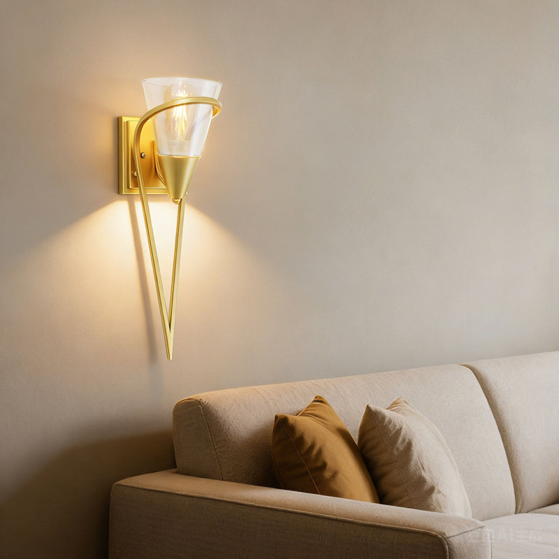 Torch Decorative Wall Light, Modern Gold Wall Sconce, Wall Mount Lamp