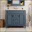 Meuble-lavabo 36 po avec lavabo supérieur, armoire de rangement moderne avec 2 portes à fermeture douce et 2 tiroirs, meuble-lavabo simple