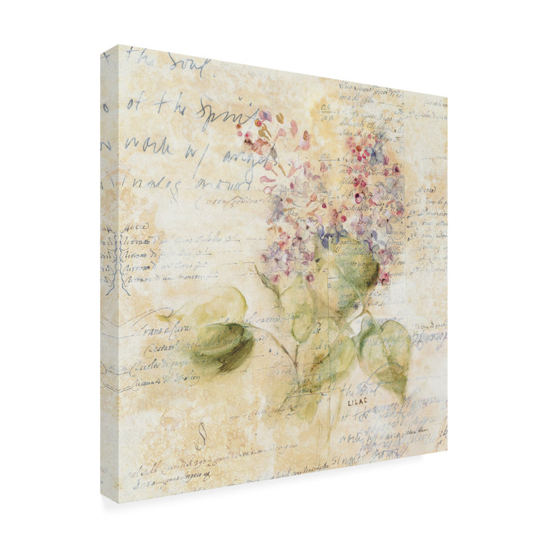 Œuvre sur toile lilas, boléro Cheri Blum, H 14 po x l 14 po