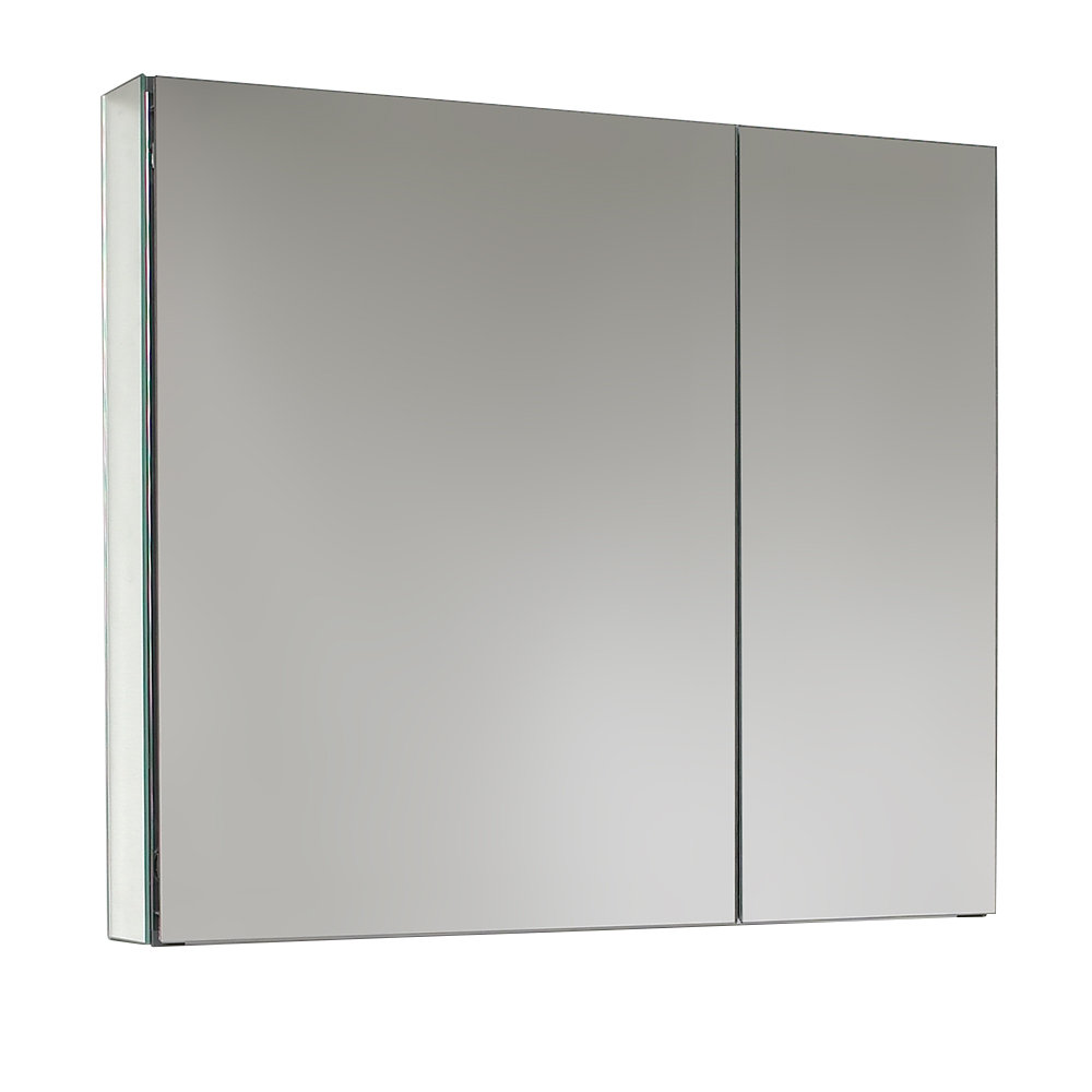 Armoire à Pharmacie Murale Encastrable 40x60 Cm Avec Miroir - Noir Mat, Étagères Réglables GoTiling